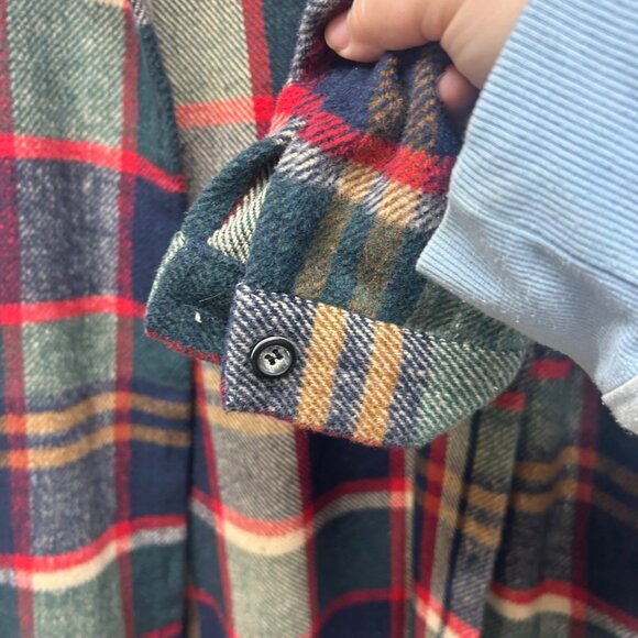 Adora Plaid Button-Down Longline Shirt Jacket Small Multicolor Shacket - Picture 6 of 10